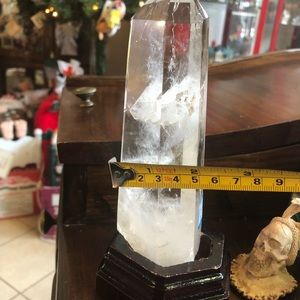 Approximately 7.5” quartz with stand